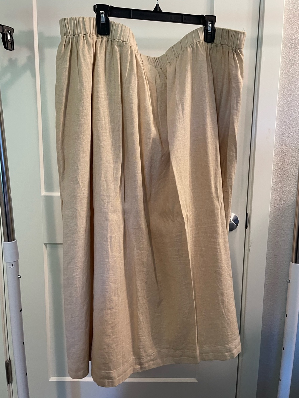 Universal Thread Linen Button Front Midi Skirt Beige 2X NWOT - Picture 3 of 3